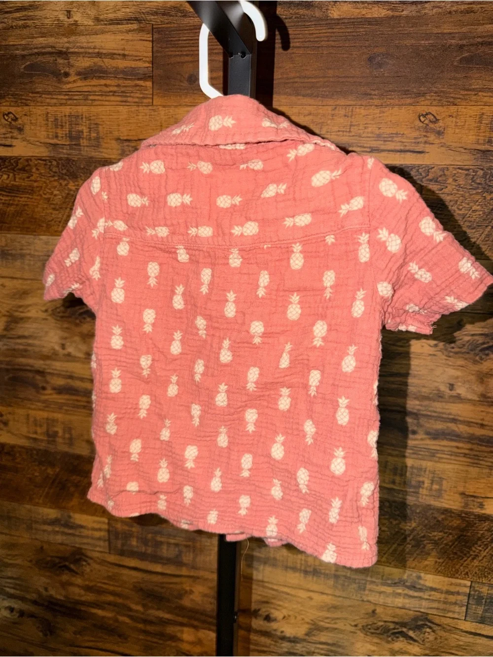 Kids Coral Pineapple Short-Sleeve Pajama Set